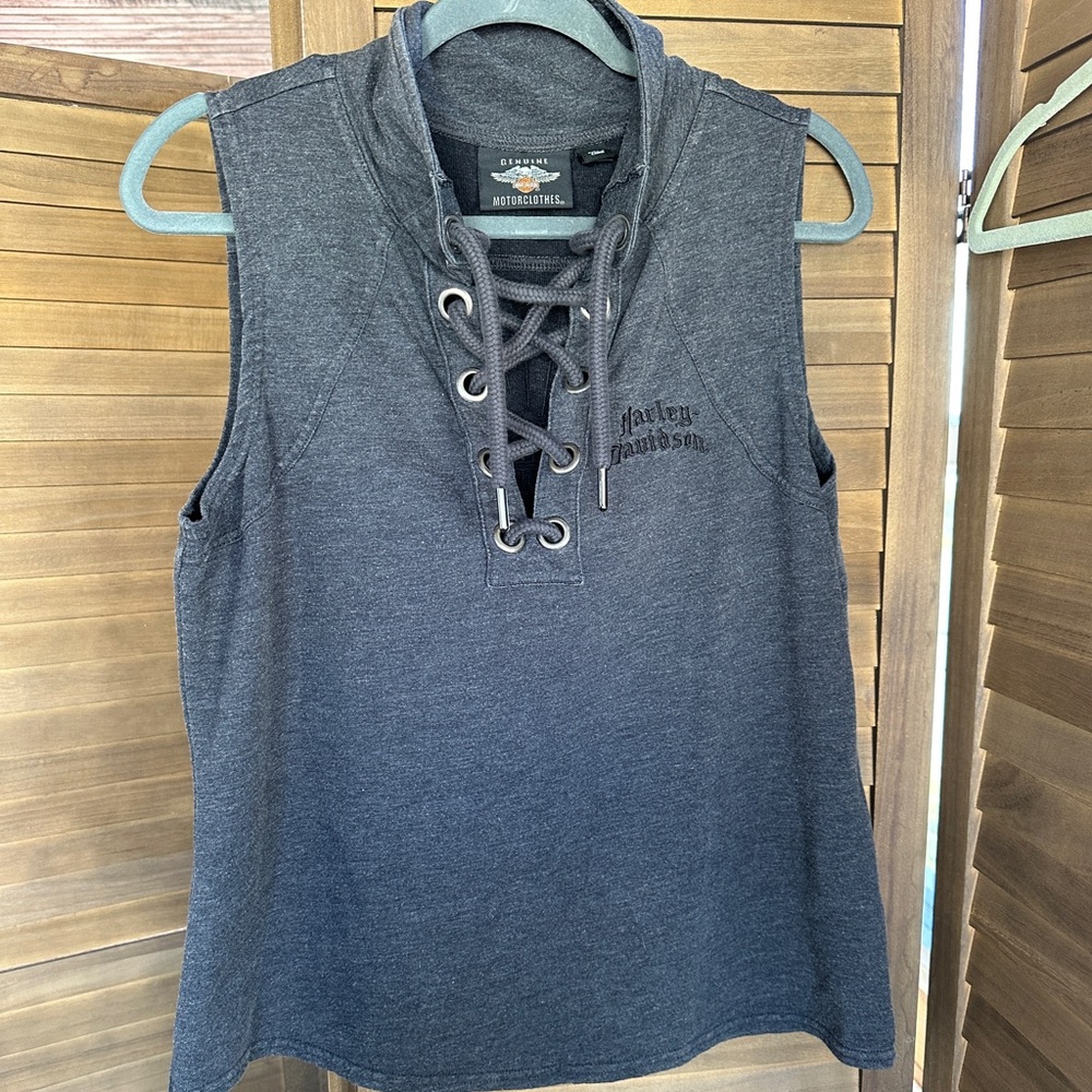 Harley-Davidson Charcoal Hoodie with Genuine MotorClothes Label